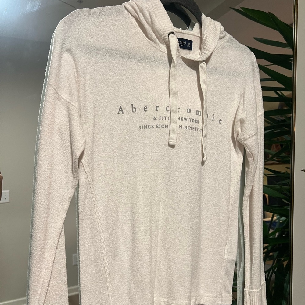 Abercrombie & Fitch Cream Hoodie Sweater
